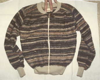 photo of sweater baby was wrapped in