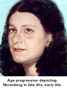 age progression head photograph depicting Audrey Lyn in late 30's, early 40's